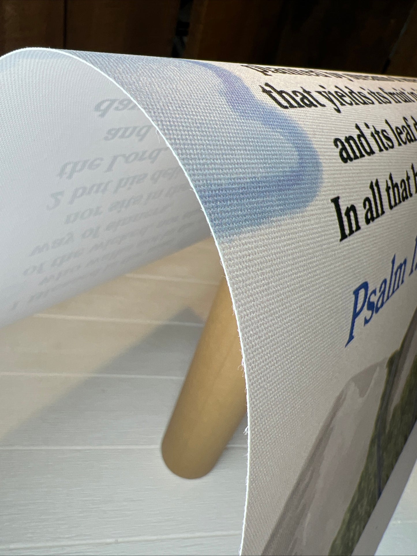 Psalm 1:1-3 Bible Verse Canvas Wall Hanging Christian Scripture Art Decor Gift Mountains