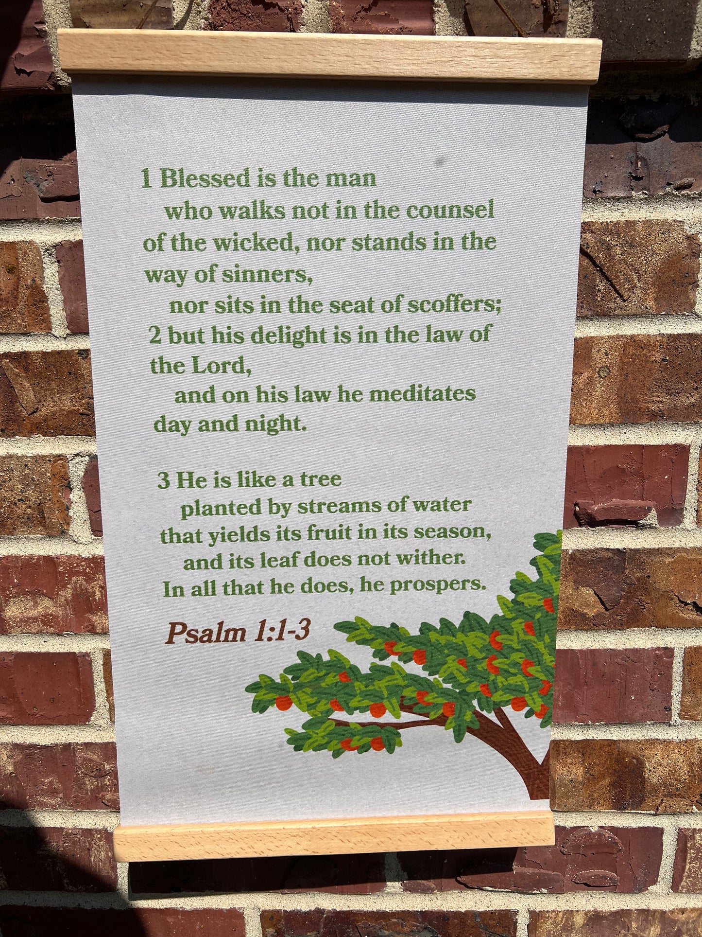 Psalm 1:1-3 Tree Poster